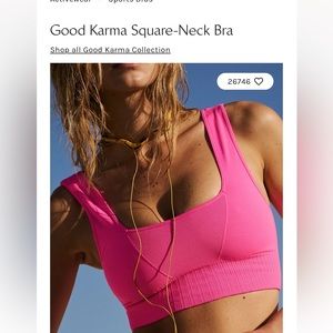 Free people good karma square neck bra